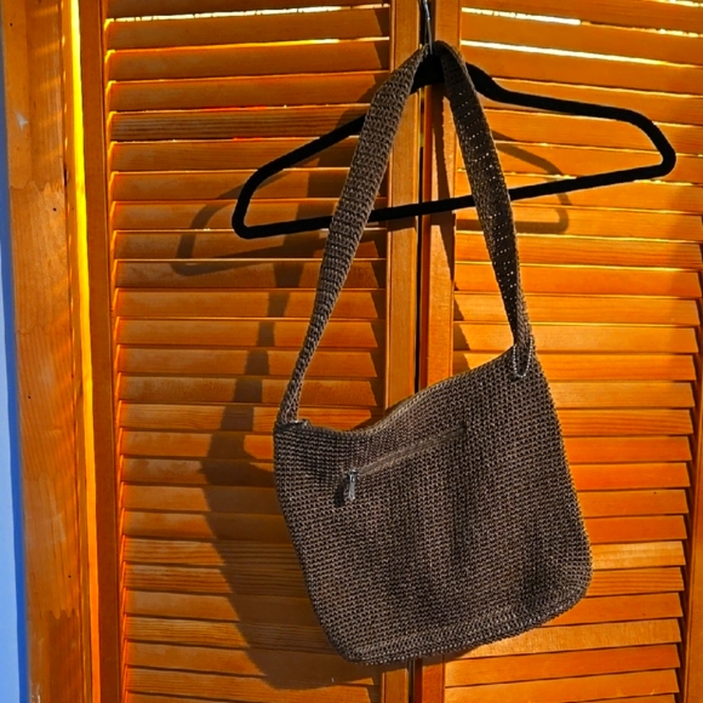The Sak Elegant Brown Woven Shoulder Bag